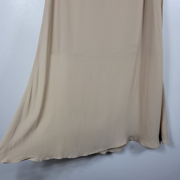 Reformation Womens Cream Maxi Flare Skirt 100% Viscose Size 4 - Picture 3 of 9